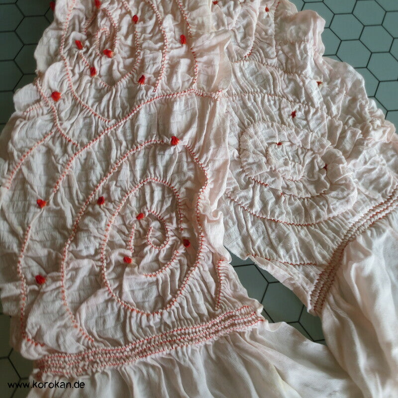 Shibori Spiralen Seiden Obiage