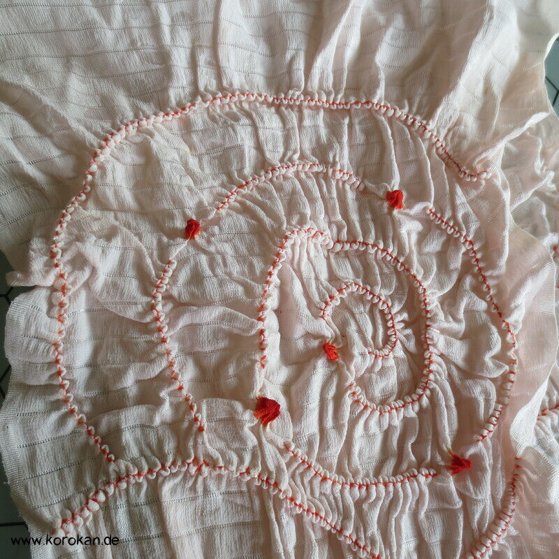 Shibori Spiralen Seiden Obiage