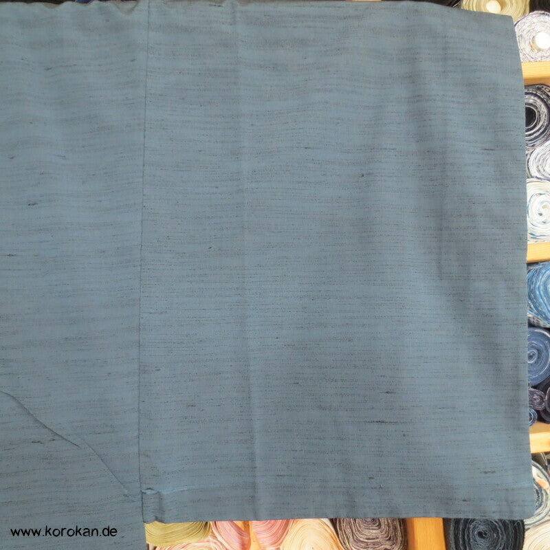 jeansblaue Tsumugi Seide Männer Haori Kimono Jacke, Bergmotiv innen