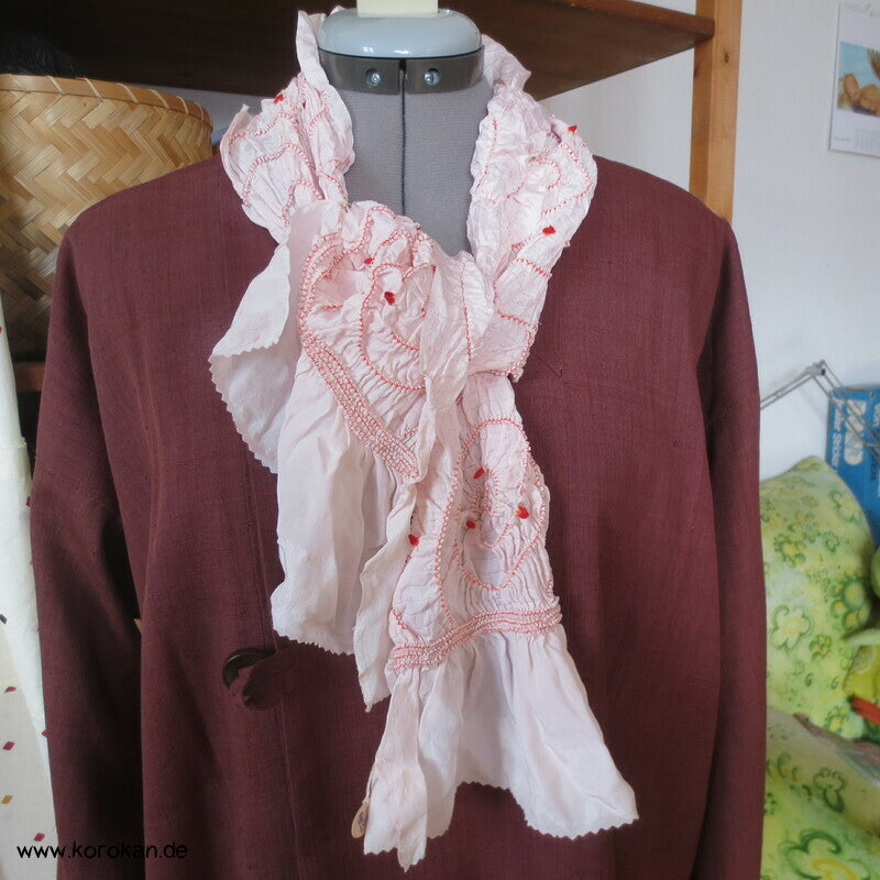Shibori Spiralen Seiden Obiage