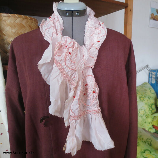 Shibori Spiralen Seiden Obiage