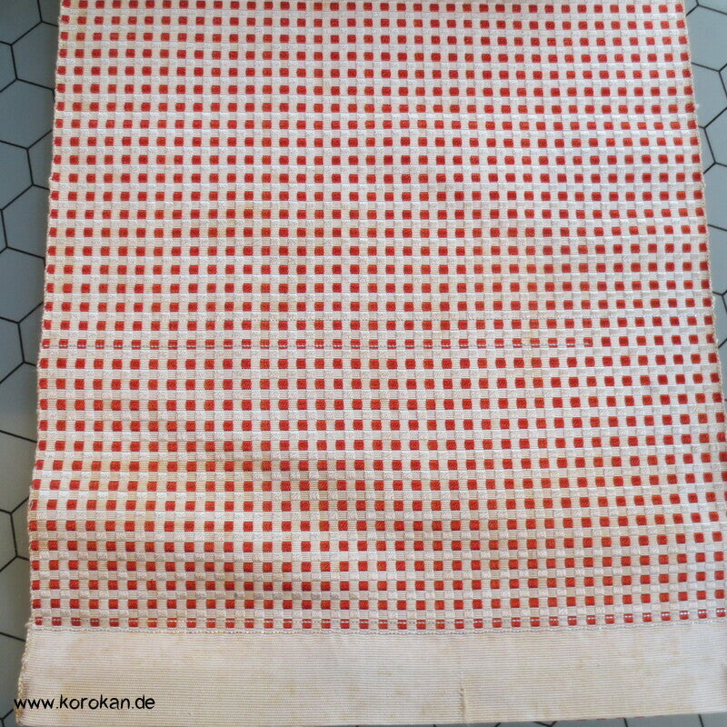 kleinkarierter Obi Seidenjacquard