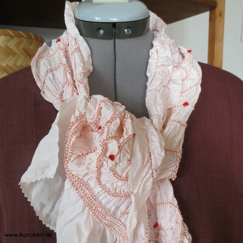 Shibori Spiralen Seiden Obiage