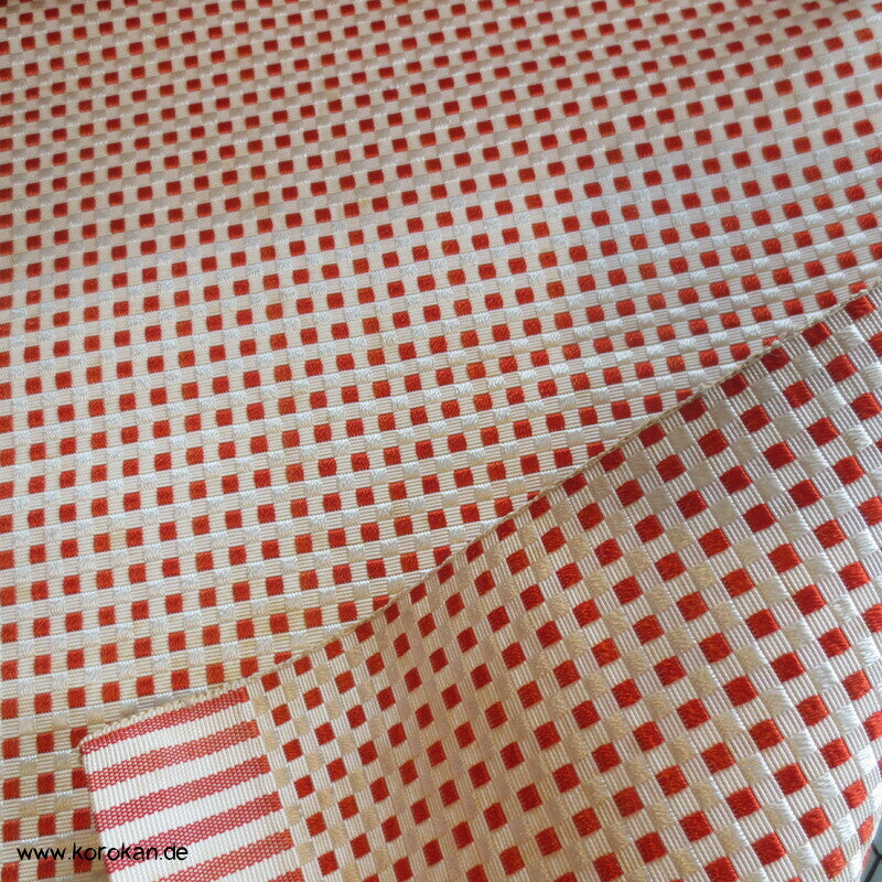 kleinkarierter Obi Seidenjacquard