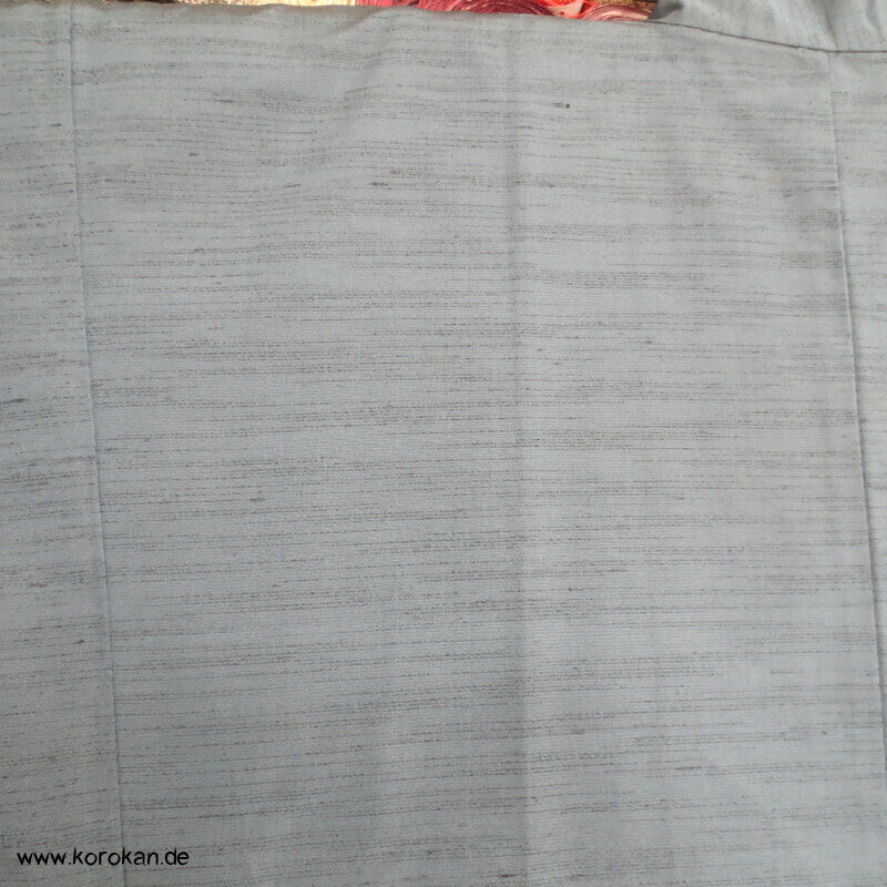 jeansblaue Tsumugi Seide Männer Haori Kimono Jacke, Bergmotiv innen