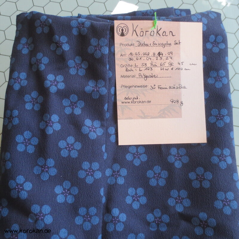 zweiteiliger Kimono, Dochugi + Wickelrock, Polyester