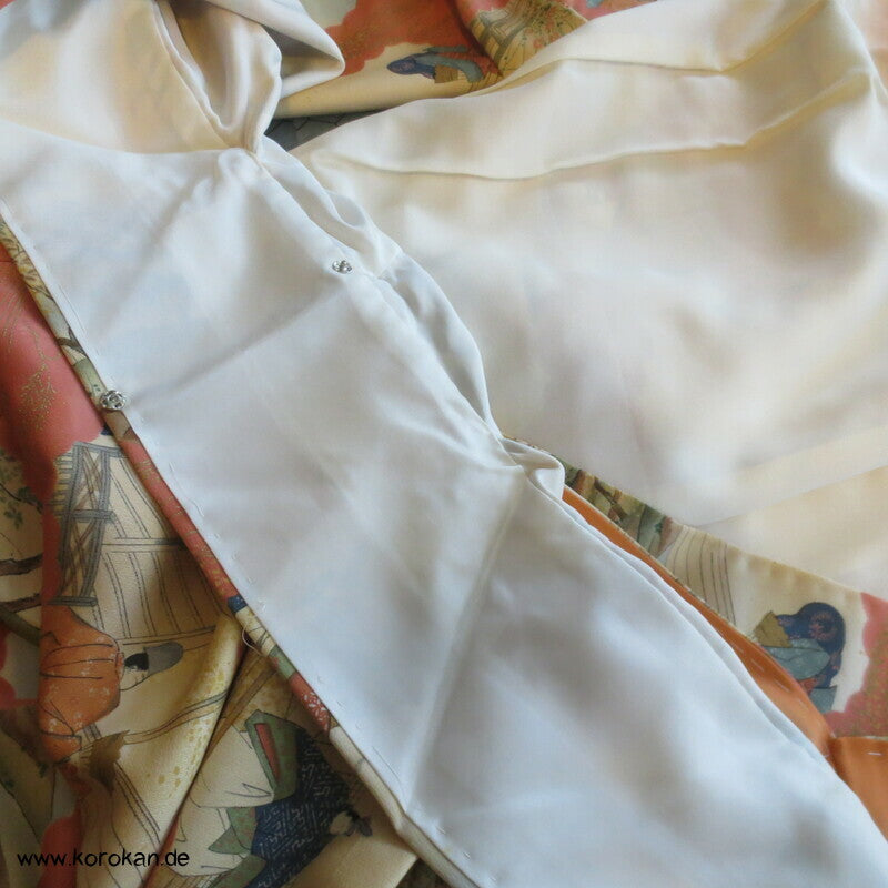 Szenen aus Genji Monogatari japanischer Komon Kimono Seide