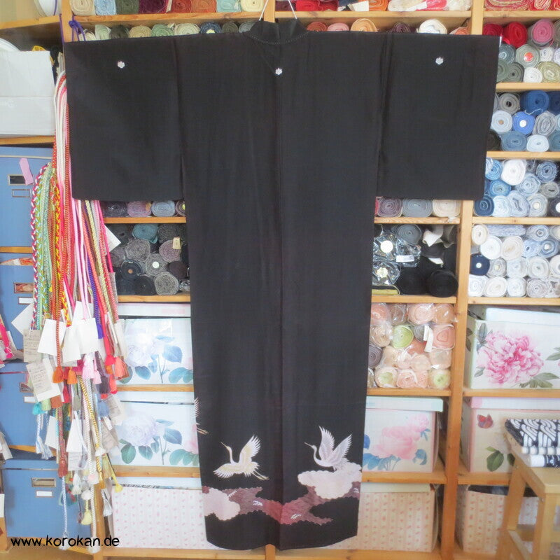 Kraniche, Goldgestickt Tomesode Kimono