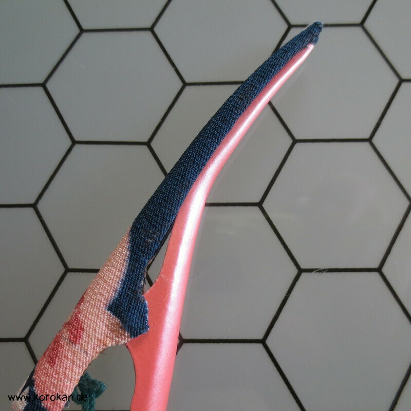 Haarklemme Metall stoffbezogen mit Anhänger