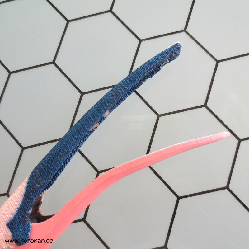 Haarklemme Metall stoffbezogen mit Anhänger