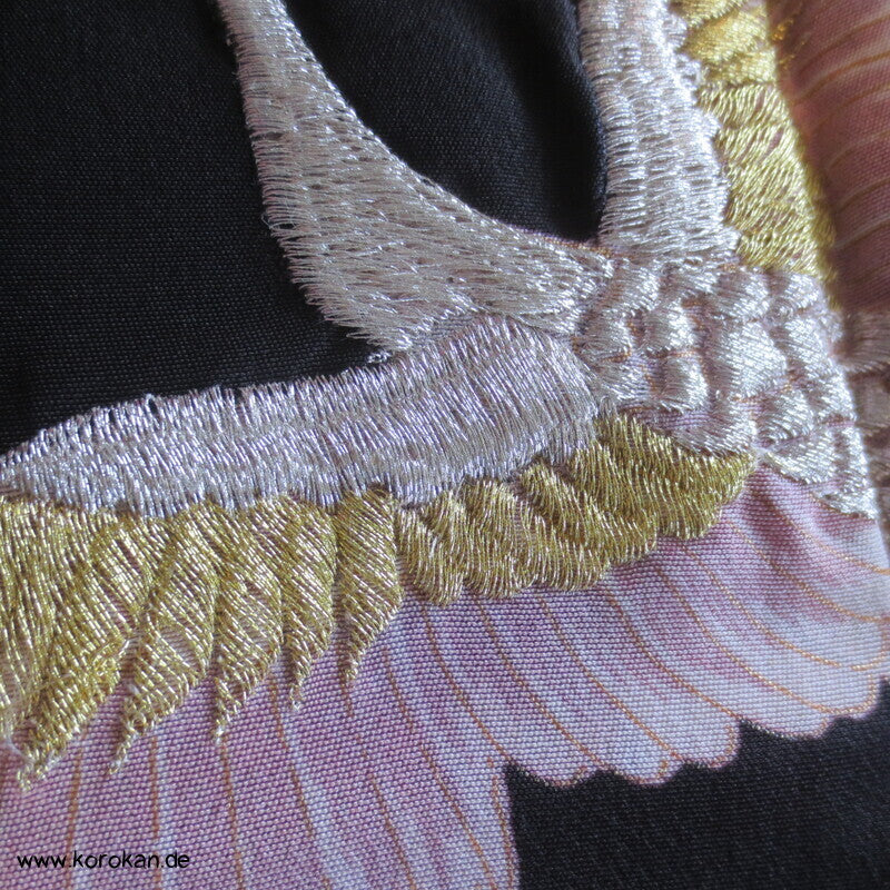 Kraniche, Goldgestickt Tomesode Kimono