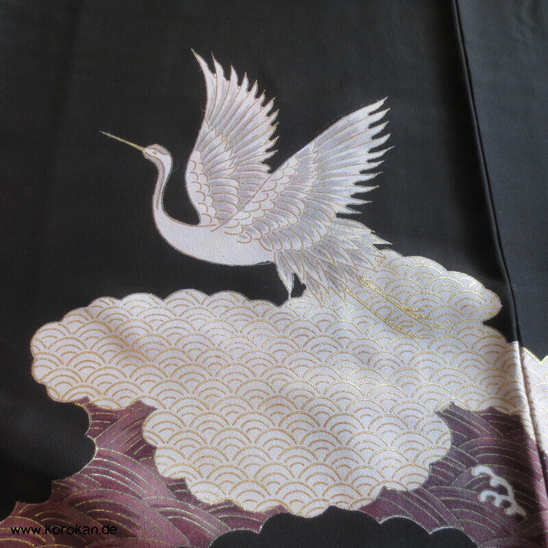 Kraniche, Goldgestickt Tomesode Kimono