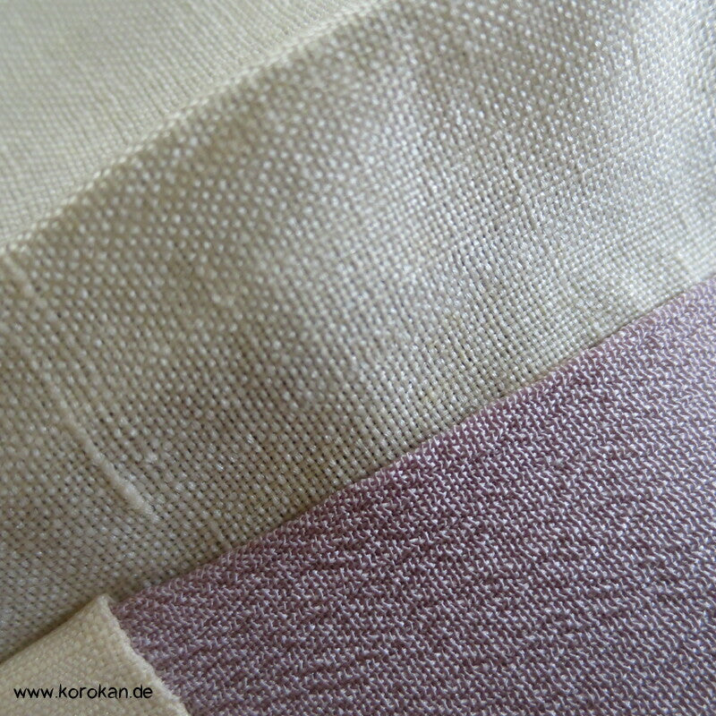 graumauve mit Kleeblättern Komon Kimono