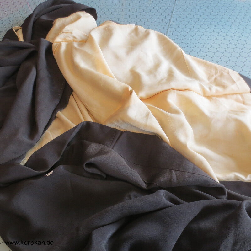 antiker Fächer Tomesode Seiden Kimono