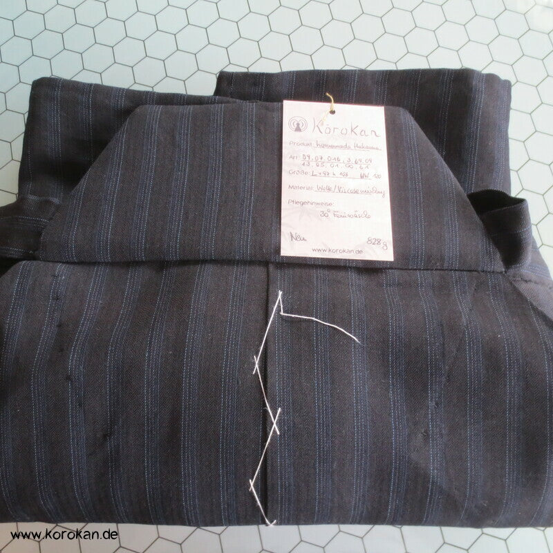 schwarz blaue Streifen Hakama - Andon - Rock - Typ - NEU