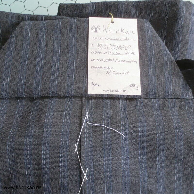 schwarz blaue Streifen Hakama - Andon - Rock - Typ - NEU