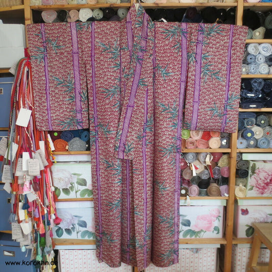 Bambus in vielen Formen antiker Komon Kimono