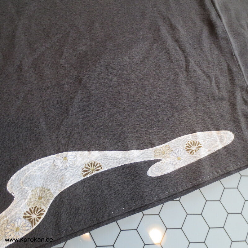 antiker Fächer Tomesode Seiden Kimono