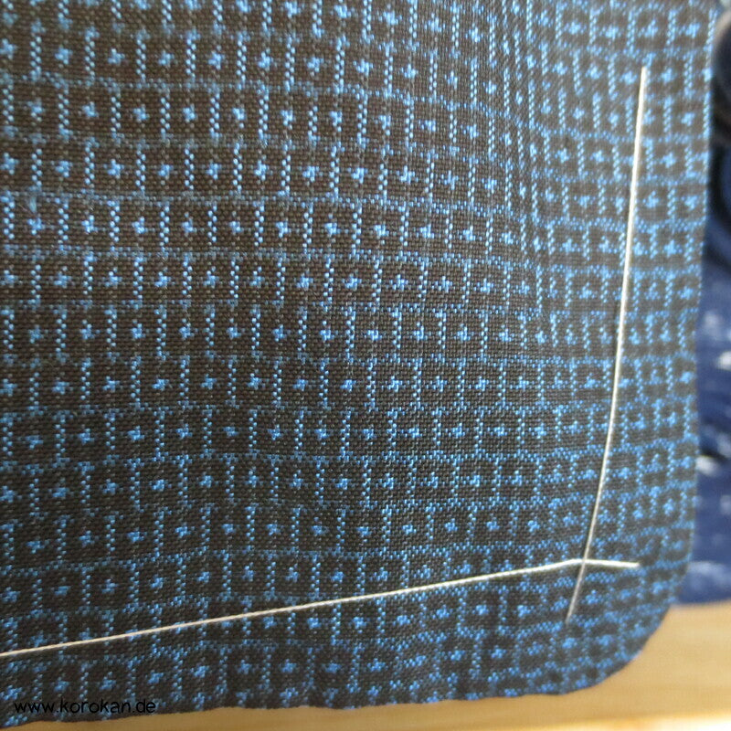 Adlerfutter Tsumugi Seiden blaue Haori