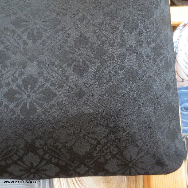 Urushi Blumenrondelle Seidenjacquard Haori Kimono Jacke