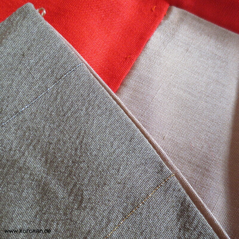 antiker Tempel Irotomesode Japan Kimono, Seidencrepe oliv