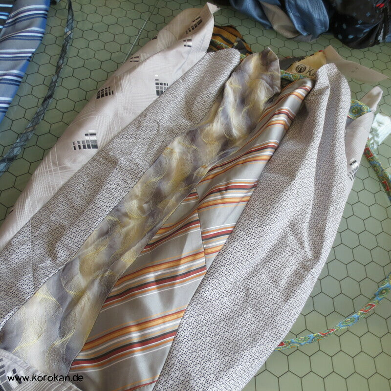 Upcycling Krawatten Rucksack Durchzugband Taschen- Synthetik