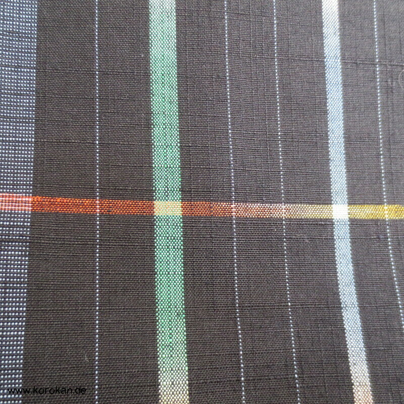 Regenbogenkaro Kasuri Tsumugi Seiden Kimono