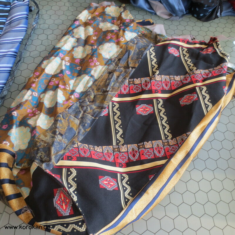 Upcycling Krawatten Rucksack Durchzugband Taschen- Synthetik