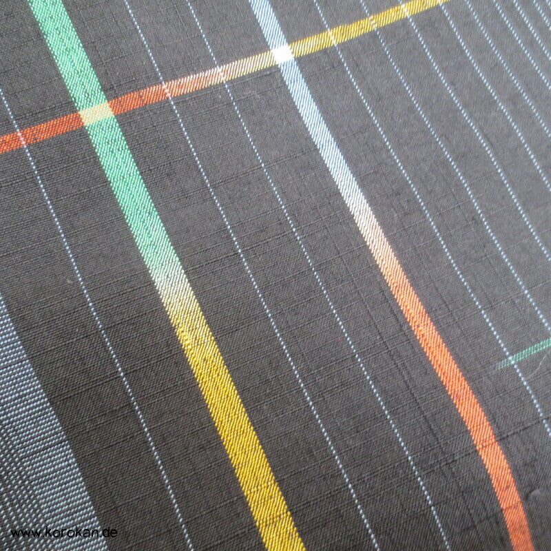 Regenbogenkaro Kasuri Tsumugi Seiden Kimono