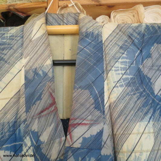Bluebell Ballonblumen Meisen Hitoe Kimono, nur Material