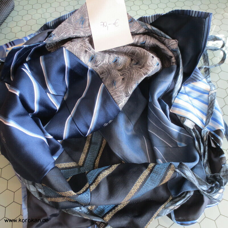 Upcycling Krawatten Rucksack Durchzugband Taschen- Synthetik