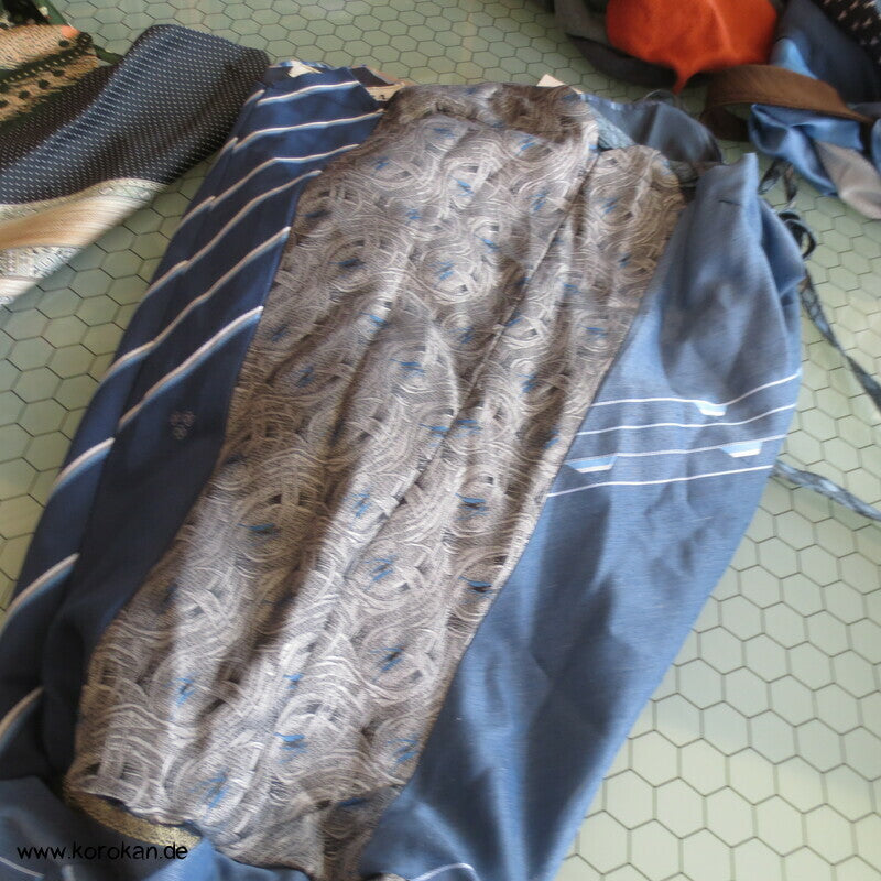 Upcycling Krawatten Rucksack Durchzugband Taschen- Synthetik