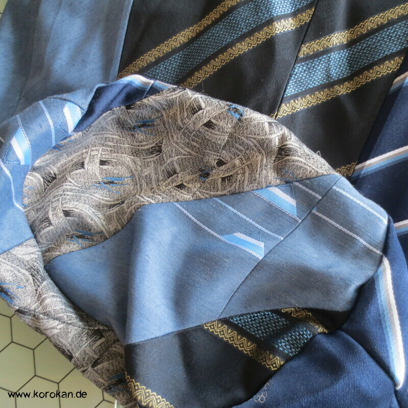 Upcycling Krawatten Rucksack Durchzugband Taschen- Synthetik
