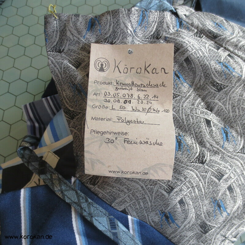 Upcycling Krawatten Rucksack Durchzugband Taschen- Synthetik