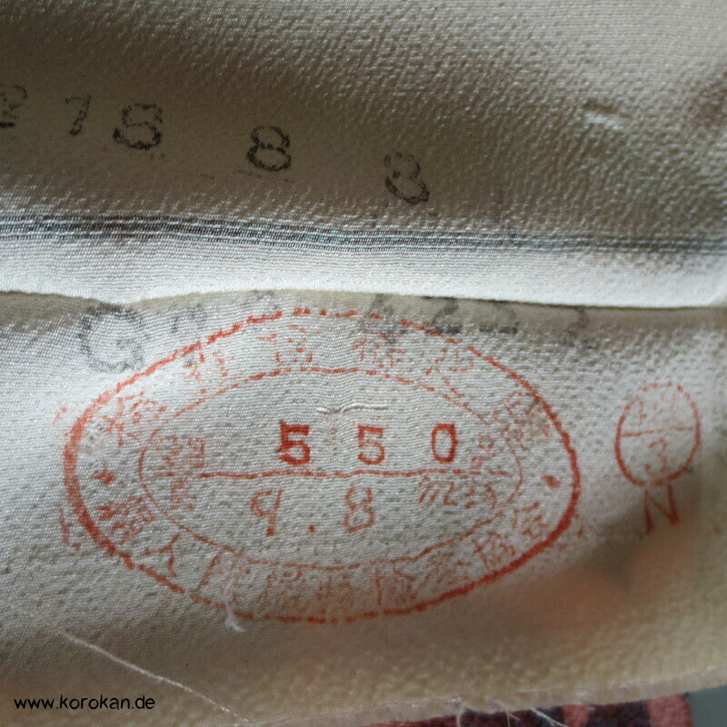 Bingata Michinagadori Chirimen Crepe Kimono Seide