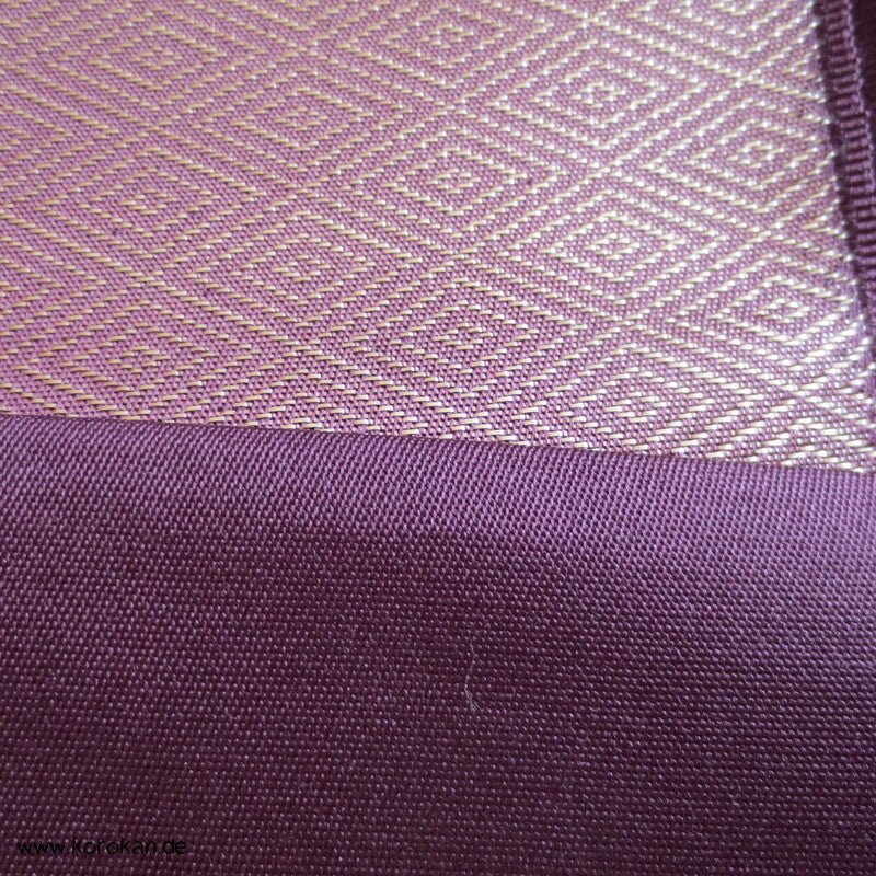Diamantmuster und Blumenbouquet Nagoya Obi Seidenbrokat