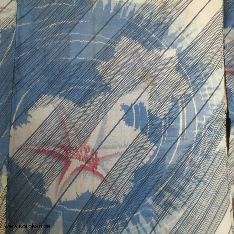 Bluebell Ballonblumen Meisen Hitoe Kimono, nur Material