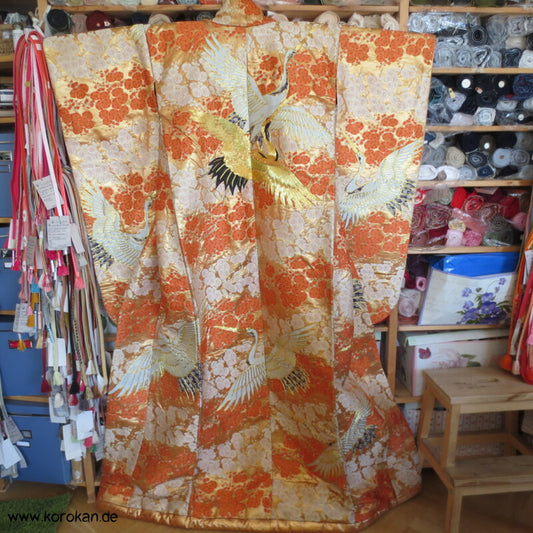prächtiger Kranich Stickerei Uchikake - Hochzeitsmantel