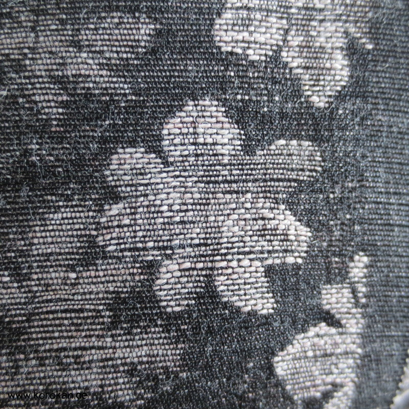 Blätter Grauschattierungen dickerer Baumwolljacquard