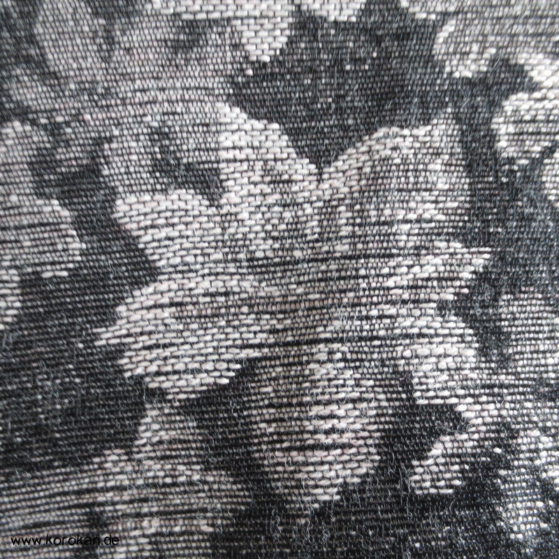 Blätter Grauschattierungen dickerer Baumwolljacquard