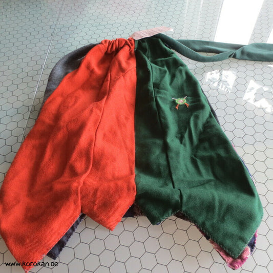 Upcycling Krawatten Durchzugband Beutel Tasche - Wolle Synthetik