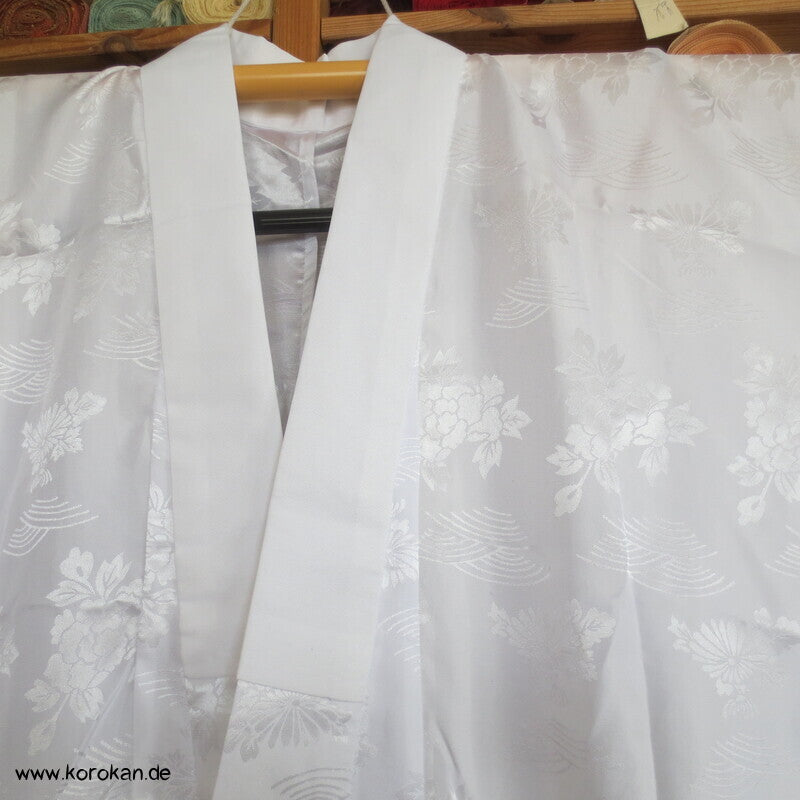 weißer Damast Juban Unter - Kimono
