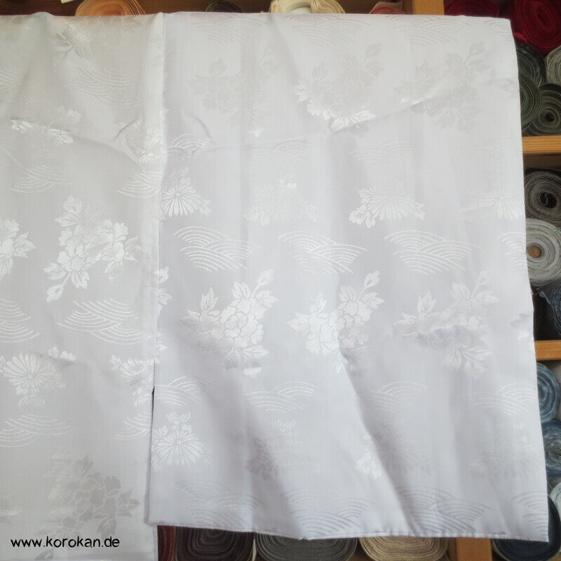 weißer Damast Juban Unter - Kimono