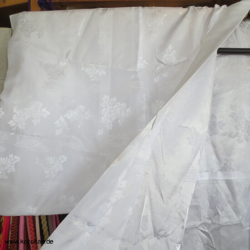 weißer Damast Juban Unter - Kimono