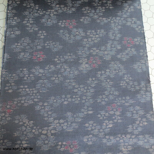 Blüten Kasuri Seide / Wolle Mischgewebe für Kimono