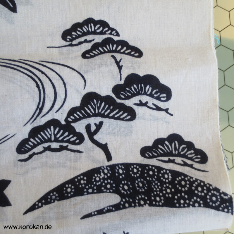 Flusslandschaft Yukata Kimono Baumwoll Stoff