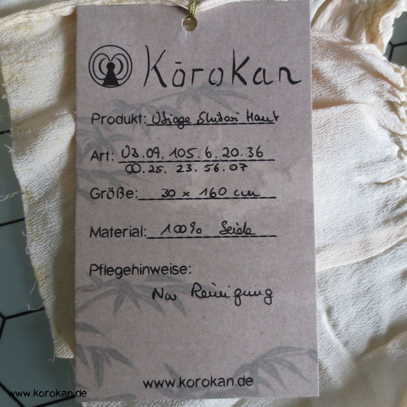 Shibori hautfarben, eng geknüpfter Obiage