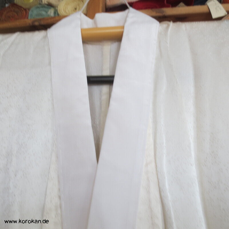 Shibori Elemente Seidendamast Kranich Juban Hochzeits Unterkimono