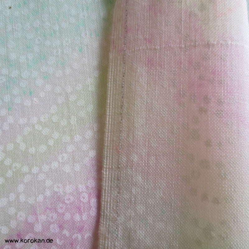 Ahornblättern Juban Kimono Wollmusselin diagonale Streifen