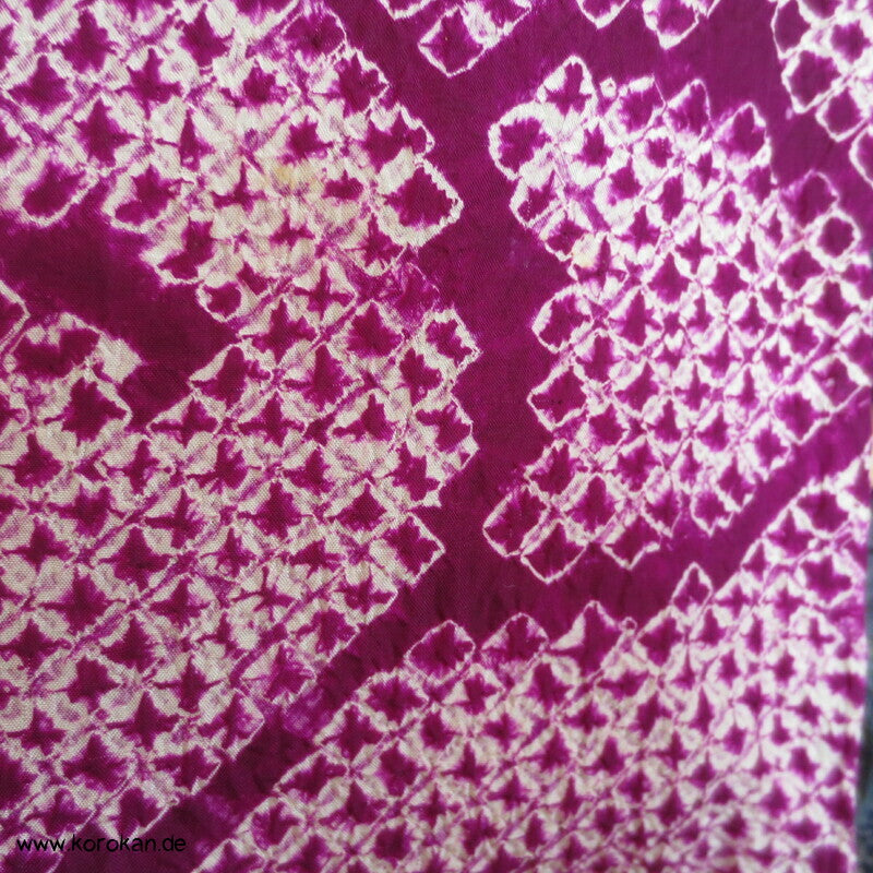 Full Shibori Tachbana Haori Kimono Jacke - pflaumenlila